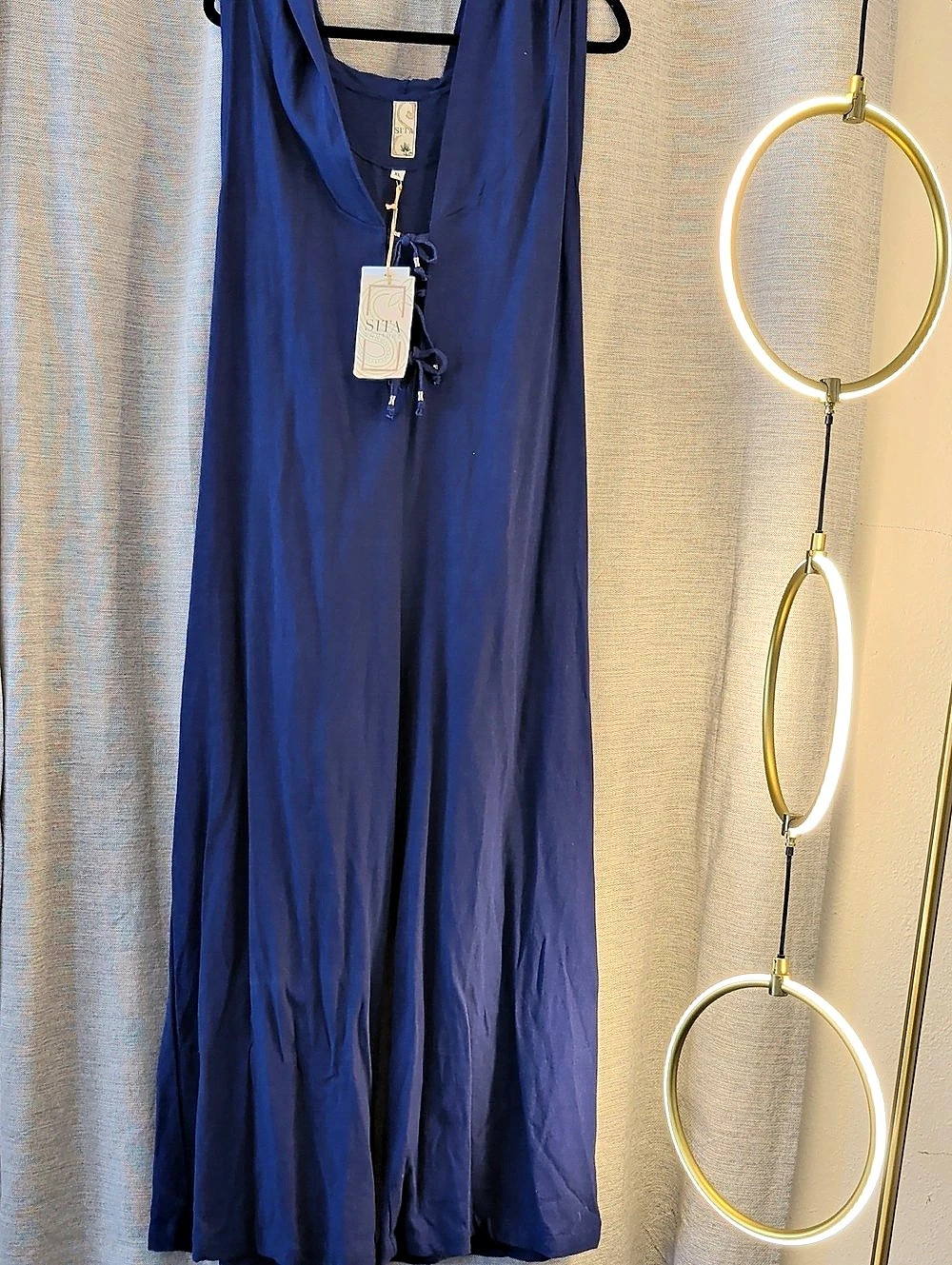 Sita Couture Tara Jumper Blue Full-Length Jumpsuit Size XL